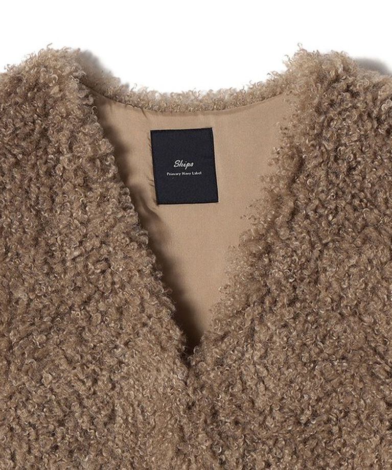 SHIPS for women「SHIPS Primary Navy Label:カーリー ジレ」|ベスト・ジレ|