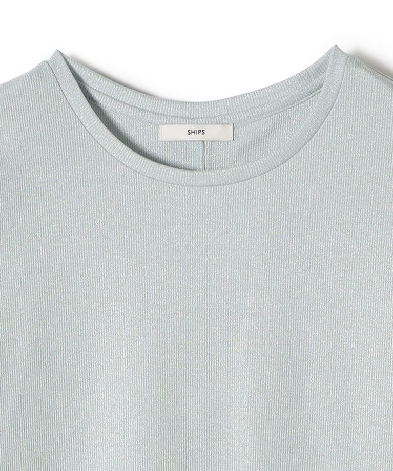 SHIPS for women「〈洗濯機可能〉シャイニー ストレッチ クルーネック カットソー」|Tシャツ・カットソー|