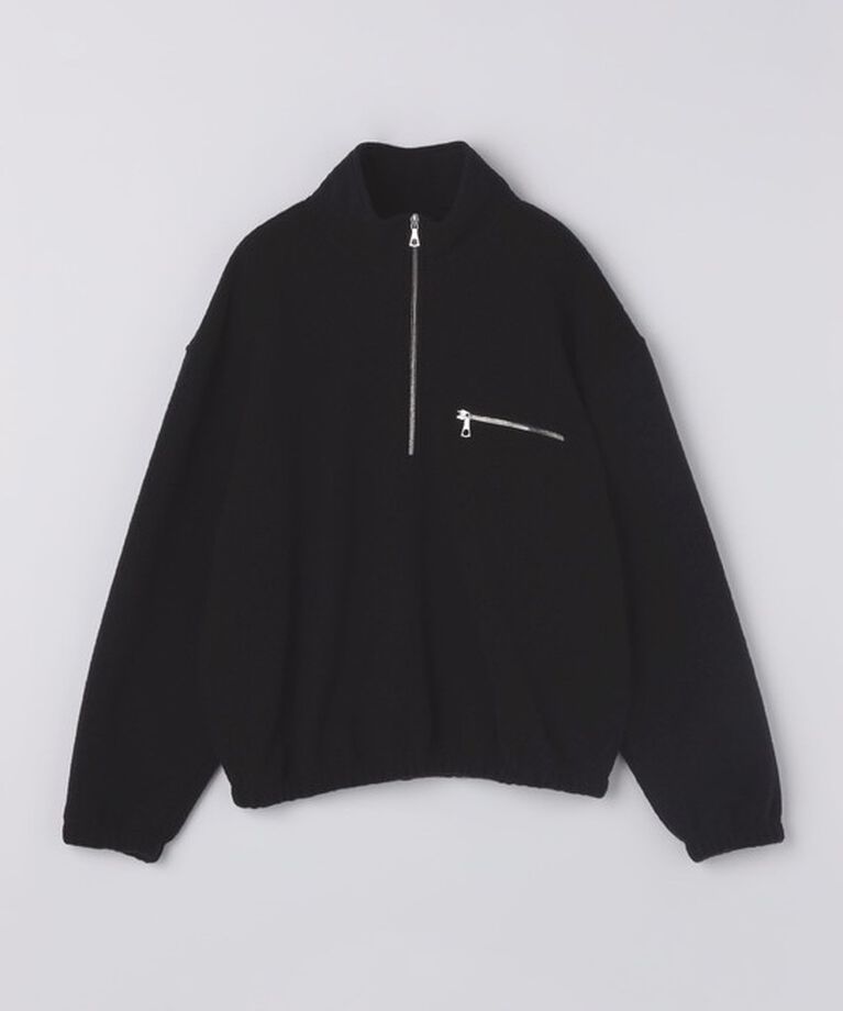SHIPS「RIER: HALF ZIP FLEECE PULLOVER」|ブルゾン・スタジャン|ブラック