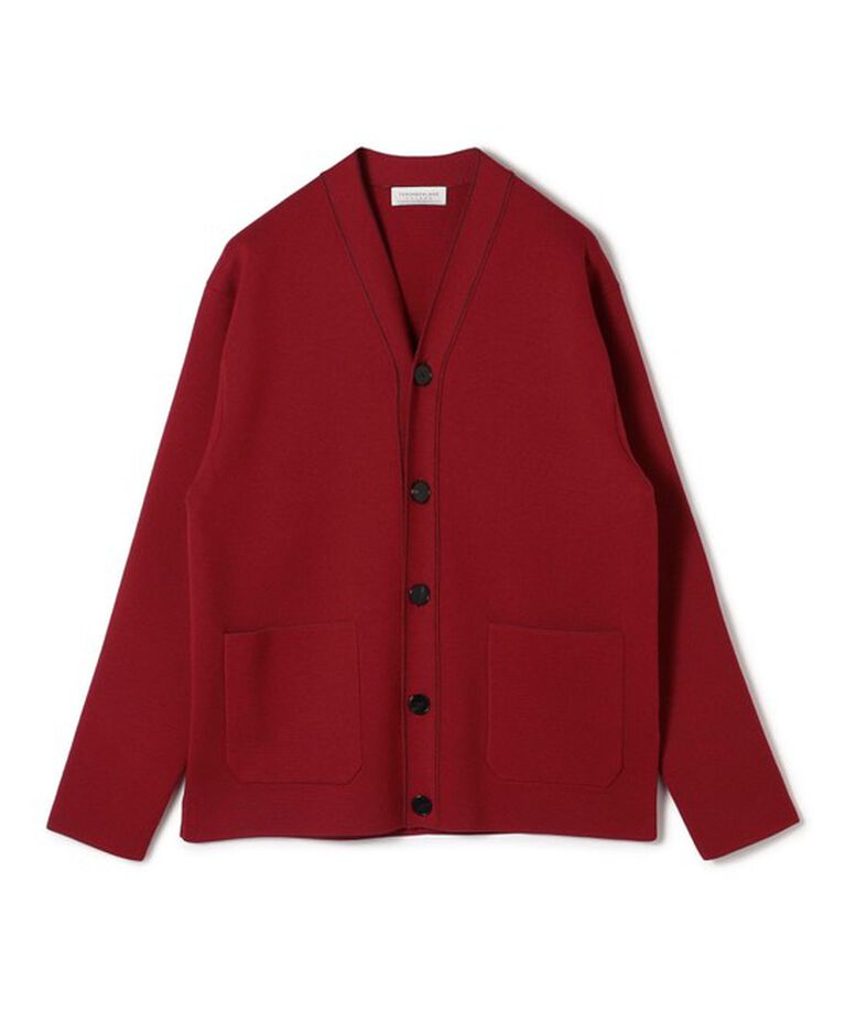 TOMORROWLAND MENS「ウールポリエステル Vネックカーディガン」|カーディガン|35 レッド