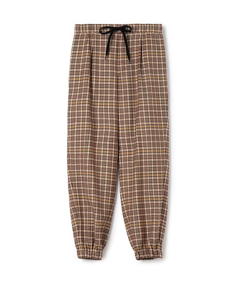 MACPHEE「ウールストレッチ ドローストリングパンツ」|その他|46 ブラウン系