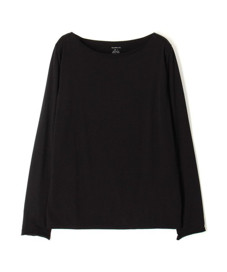 GALERIE VIE「スムージーコットン ボートネックプルオーバー」|Tシャツ・カットソー|19 ブラック