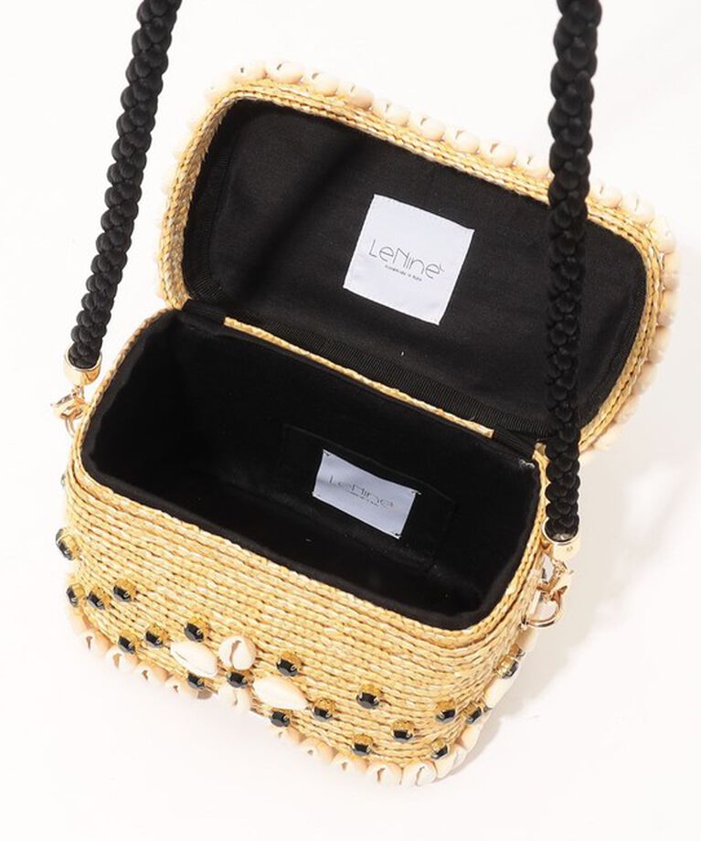 TOMORROWLAND GOODS「Le Nine FLOWE BLACK BOX バスケット」|かごバッグ|