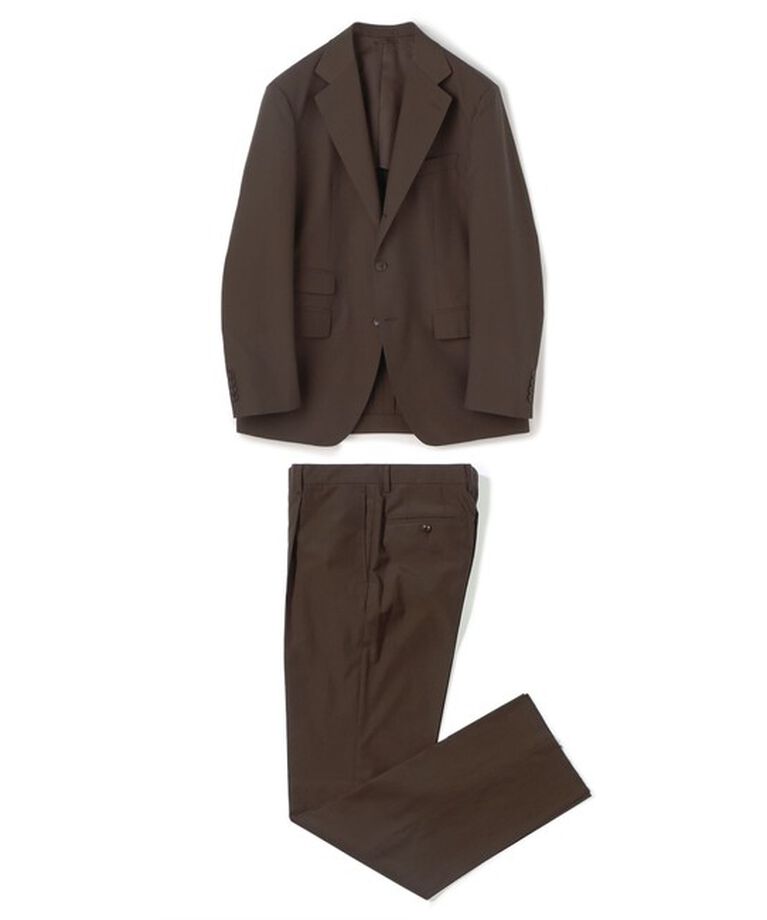 TOMORROWLAND MENS「ウールコットン シングルブレステッド3Bスーツ」|スーツ|47 ブラウン