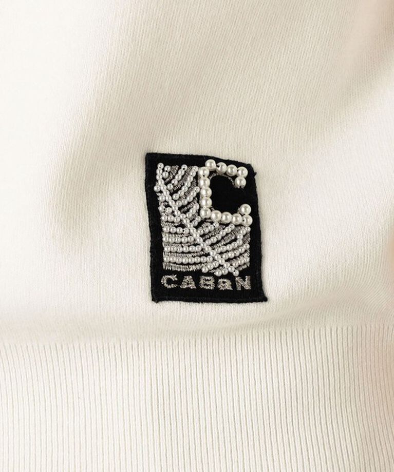 CABaN「CABaN コットンカシミヤ バイカラーハーフスリーブカーディガン」|カーディガン|