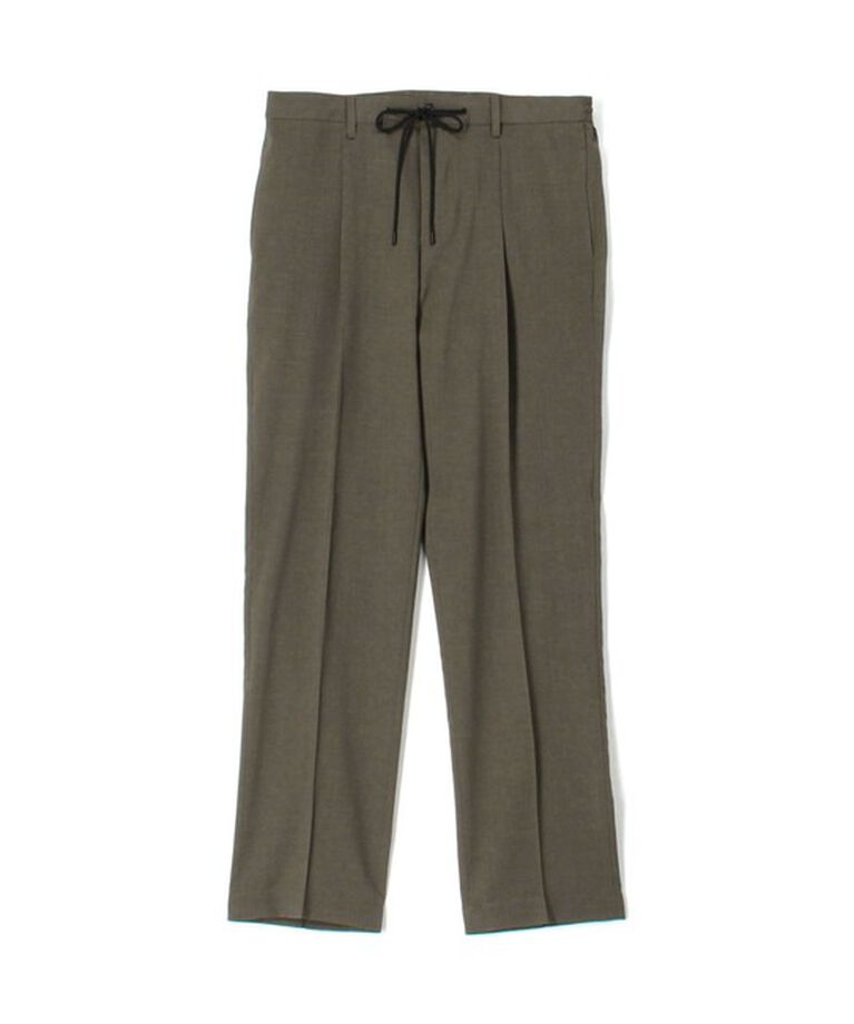 TOMORROWLAND MENS「Super120'sウールポリエステル 1プリーツイージースラックス」|スラックス|57 カーキ