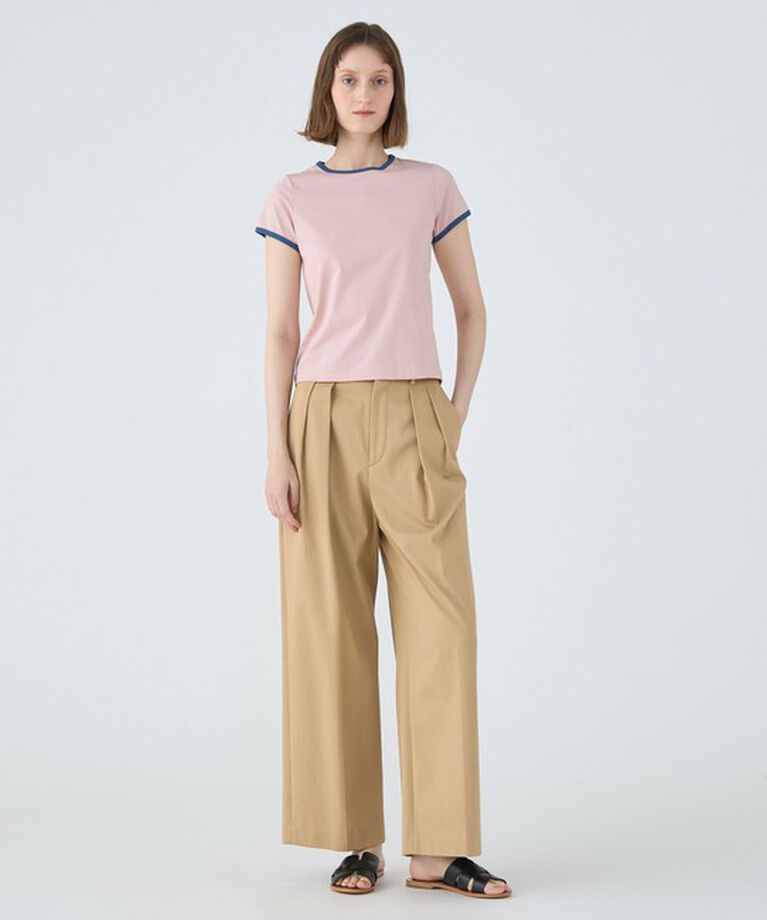 MACPHEE「コットンジャージー トリムTシャツ」|Tシャツ・カットソー|