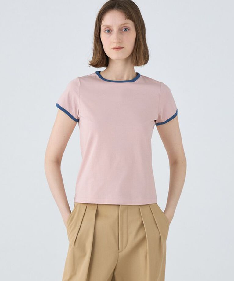 MACPHEE「コットンジャージー トリムTシャツ」|Tシャツ・カットソー|