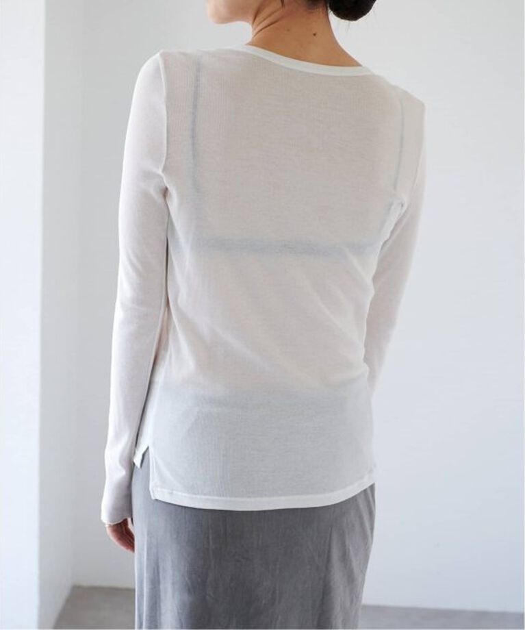 EMILYWEEK「《追加》パウダリーコットンプルオーバー（ホワイト）」|Tシャツ・カットソー|