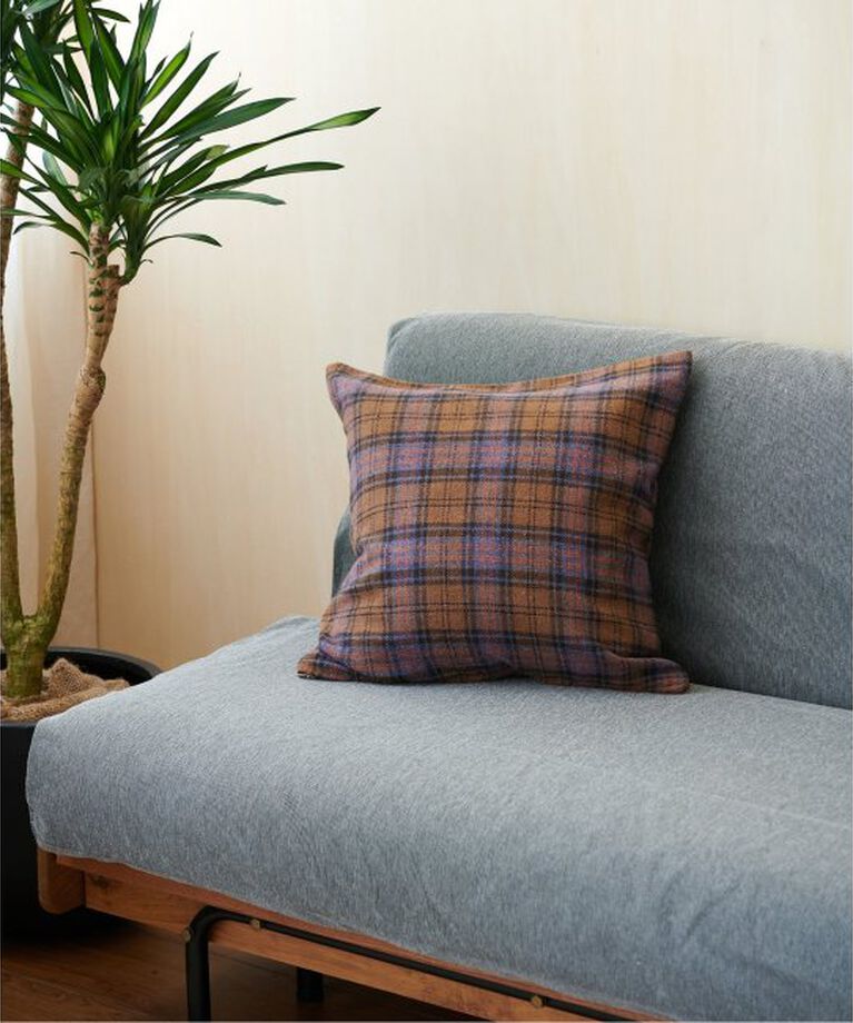 journal standard Furniture「CHECK CUSHION　クッションカバー 45cm角」|クッション・クッションカバー|ブラウン