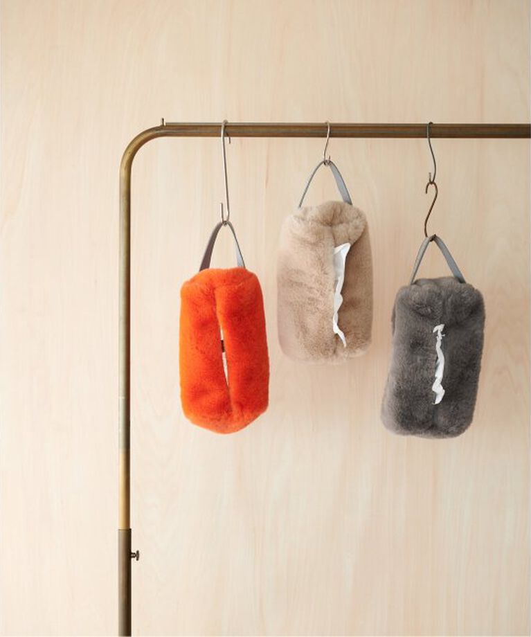 journal standard Furniture「24F1 TISSUE BOX CASE FUR　フェイクファー ティッシュボックス」|ダストボックス|