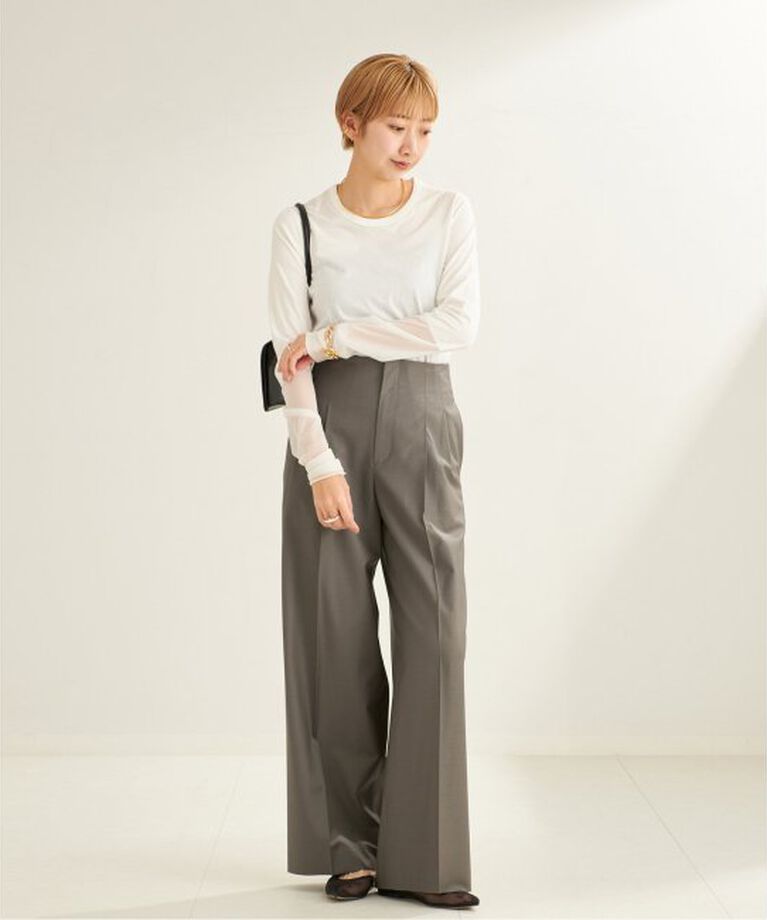 Plage「R’IAM BELTLESS パンツ」|スラックス|