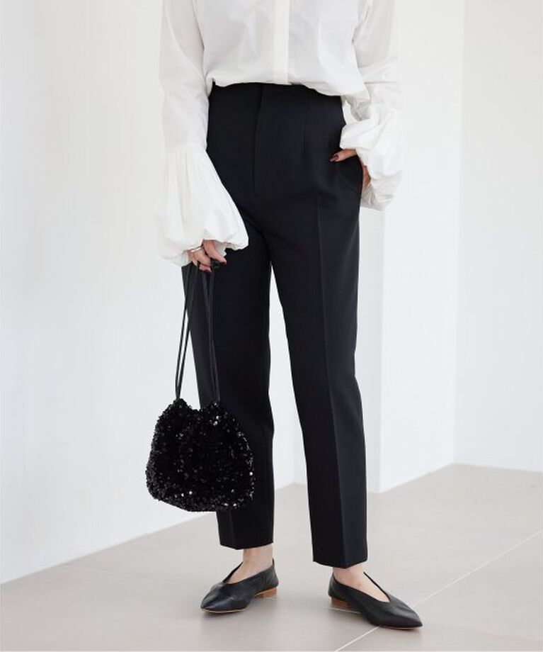 SLOBE IENA「《WEB限定》petiteハイウエストテーパードパンツ」|スラックス|