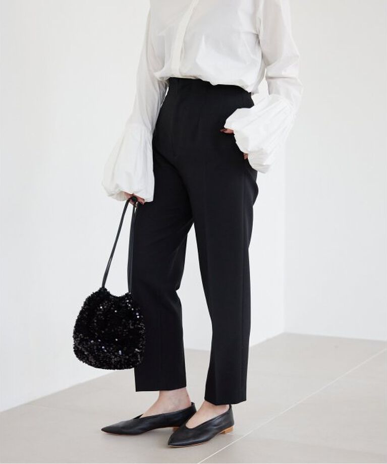 SLOBE IENA「《WEB限定》petiteハイウエストテーパードパンツ」|スラックス|