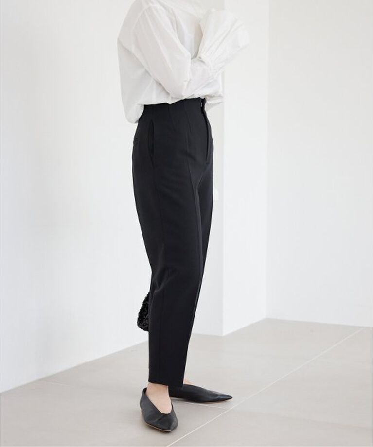 SLOBE IENA「《WEB限定》petiteハイウエストテーパードパンツ」|スラックス|