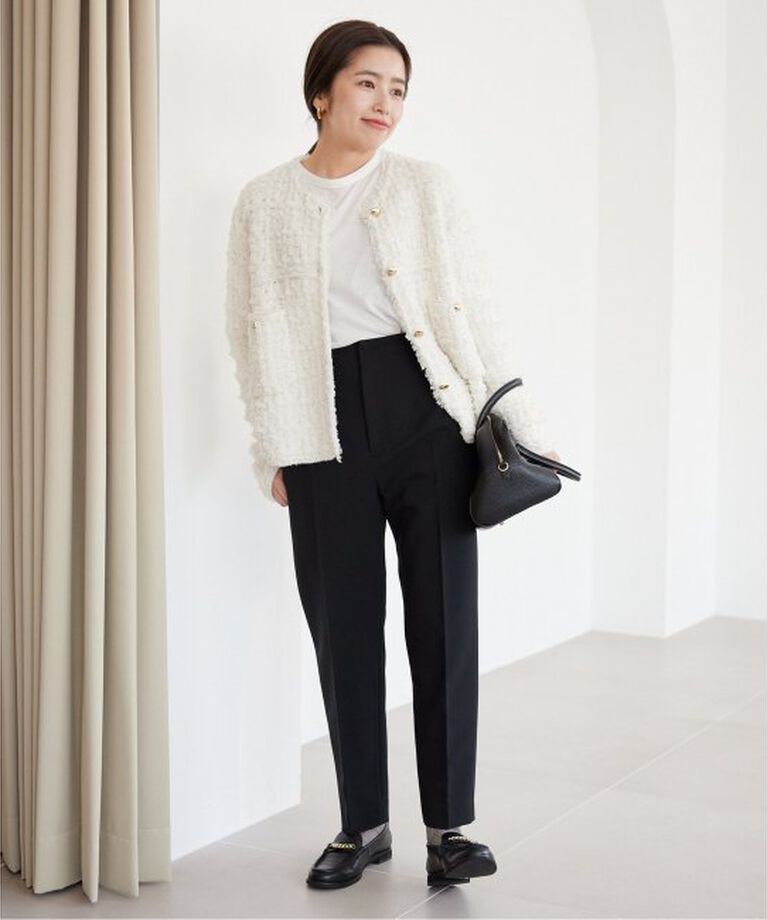 SLOBE IENA「《WEB限定》petiteハイウエストテーパードパンツ」|スラックス|
