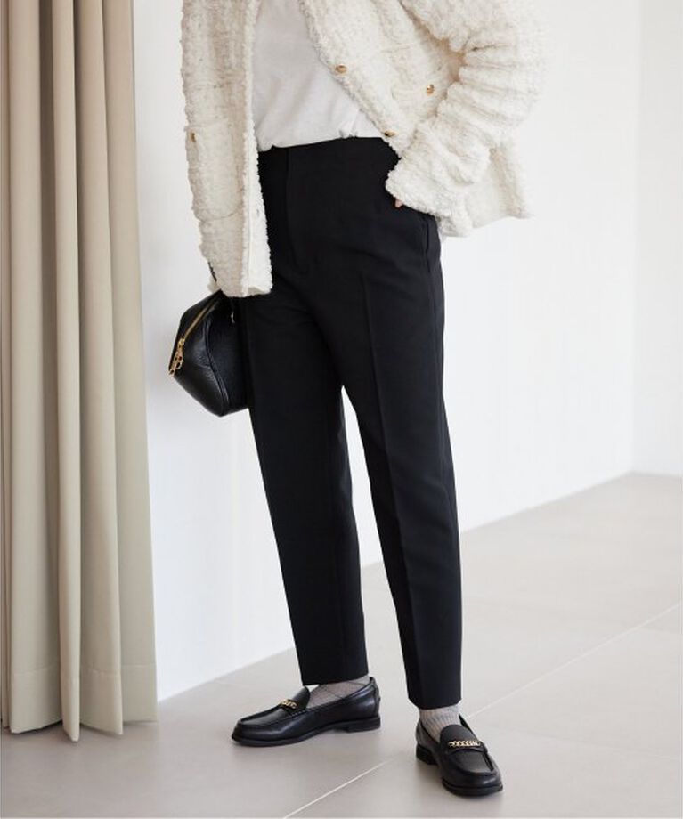 SLOBE IENA「《WEB限定》petiteハイウエストテーパードパンツ」|スラックス|