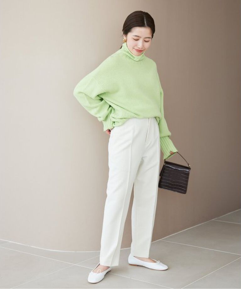 SLOBE IENA「《WEB限定》petiteハイウエストテーパードパンツ」|スラックス|