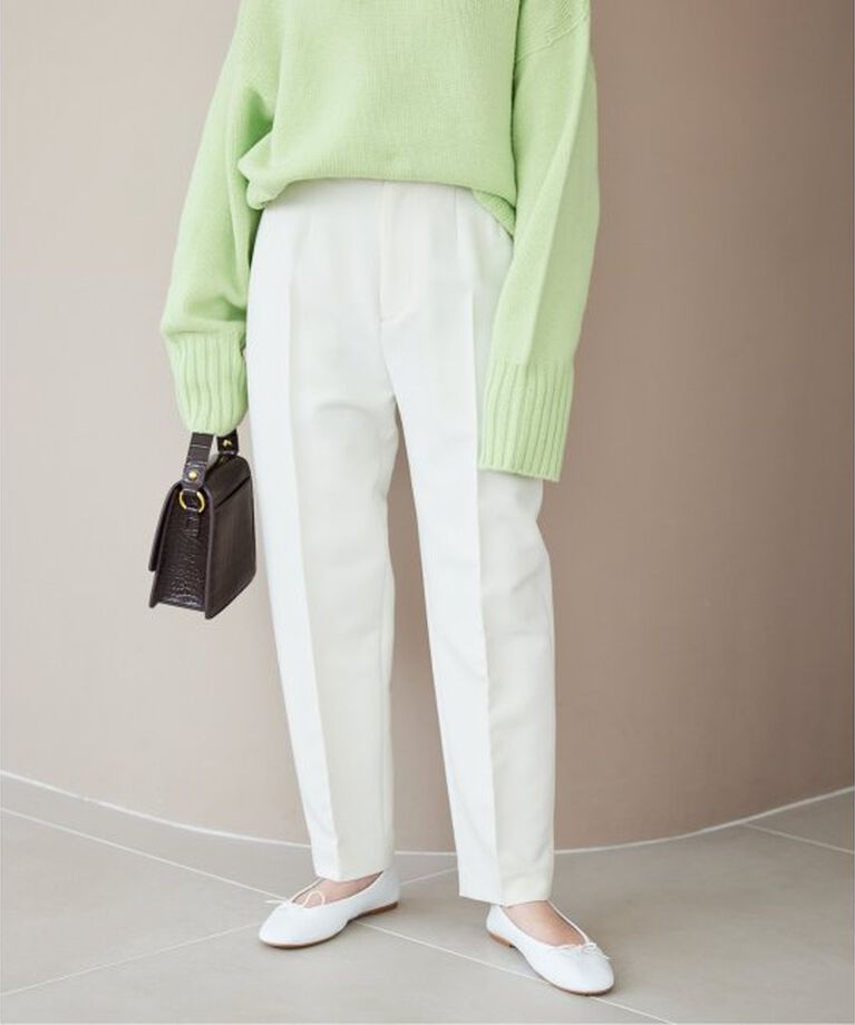 SLOBE IENA「《WEB限定》petiteハイウエストテーパードパンツ」|スラックス|
