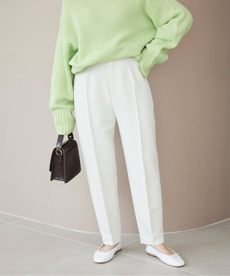 SLOBE IENA「《WEB限定》petiteハイウエストテーパードパンツ」|スラックス|