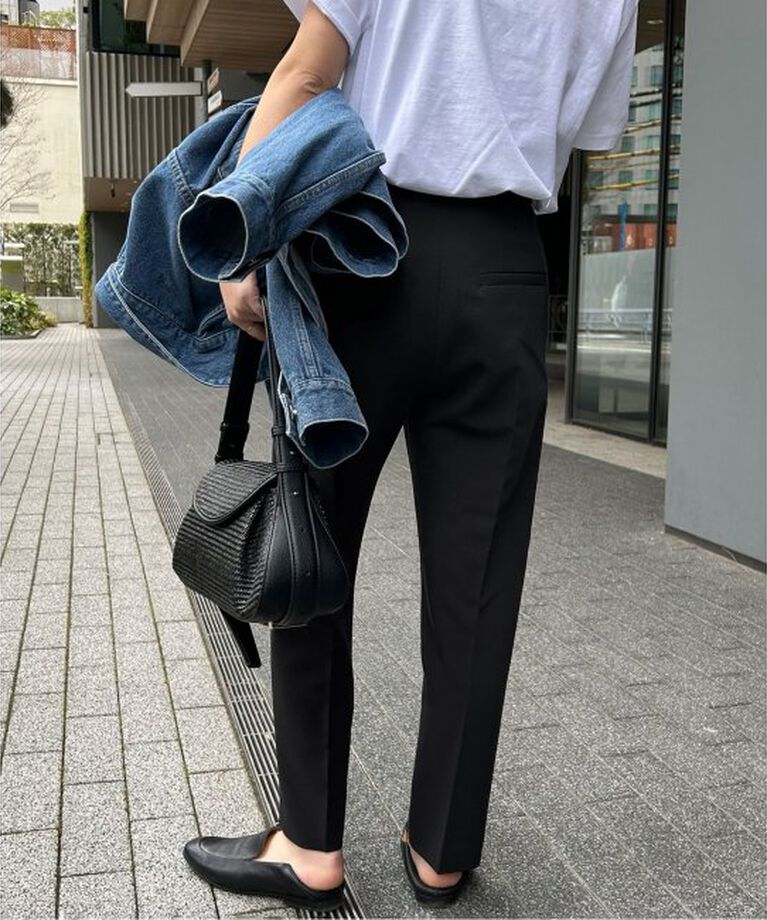 SLOBE IENA「《WEB限定》petiteハイウエストテーパードパンツ」|スラックス|