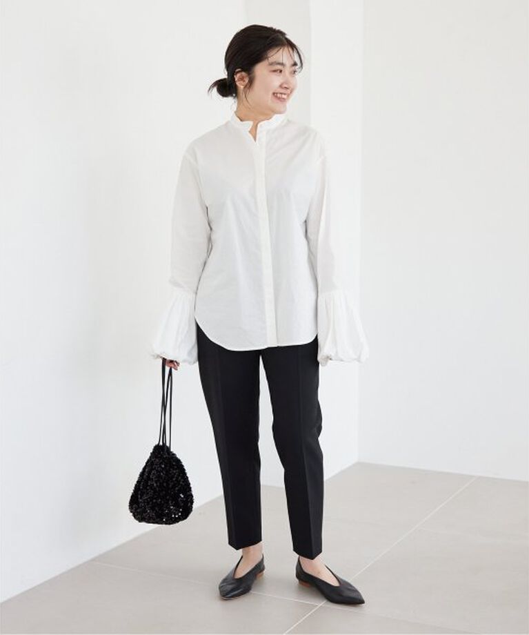 SLOBE IENA「《WEB限定》petiteハイウエストテーパードパンツ」|スラックス|