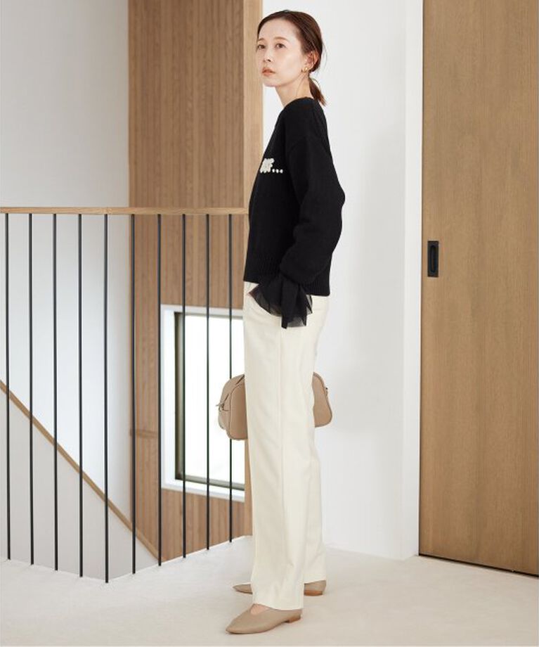 SLOBE IENA「《追加》ラッフルスリーブチュールプルオーバー」|Tシャツ・カットソー|