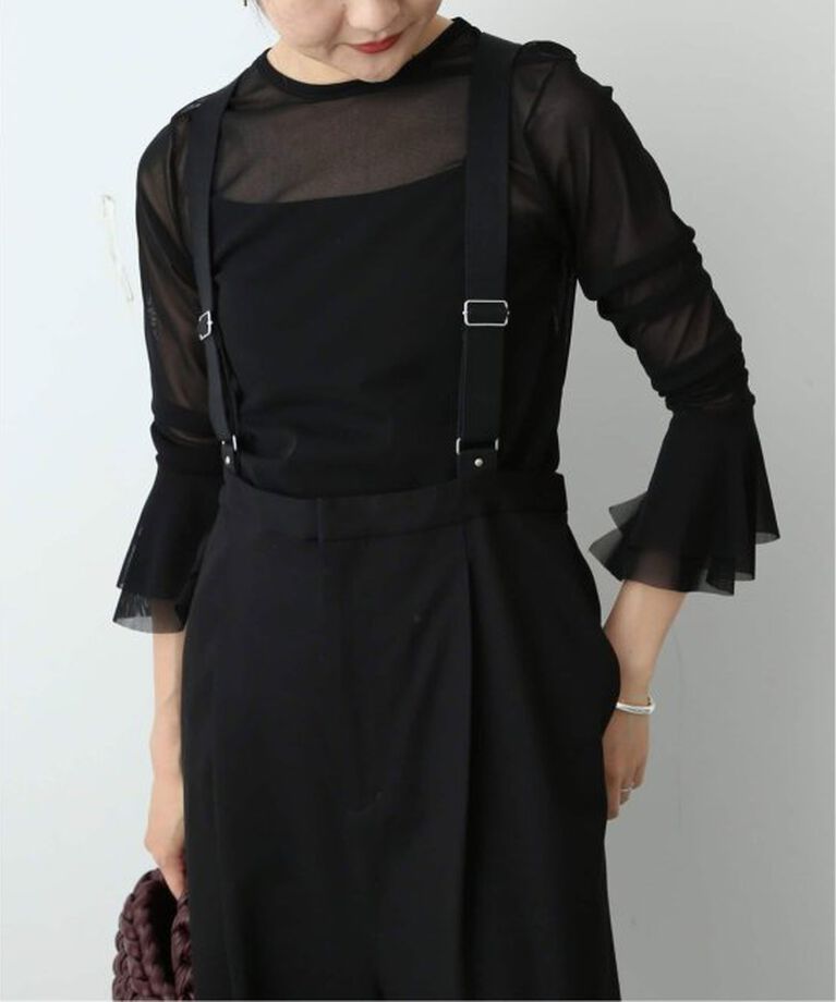 SLOBE IENA「《追加》ラッフルスリーブチュールプルオーバー」|Tシャツ・カットソー|
