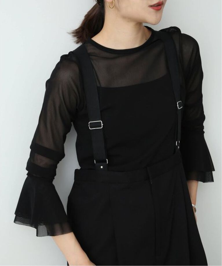 SLOBE IENA「《追加》ラッフルスリーブチュールプルオーバー」|Tシャツ・カットソー|