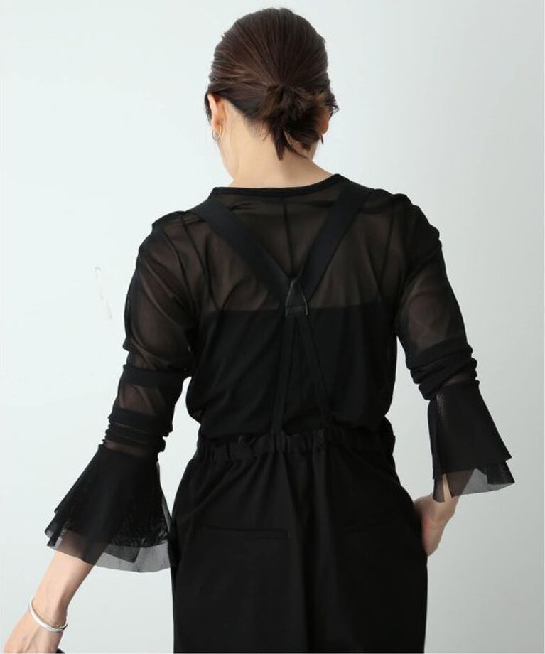 SLOBE IENA「《追加》ラッフルスリーブチュールプルオーバー」|Tシャツ・カットソー|