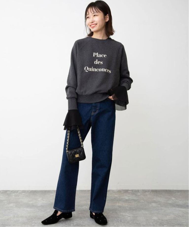 SLOBE IENA「《追加》ラッフルスリーブチュールプルオーバー」|Tシャツ・カットソー|