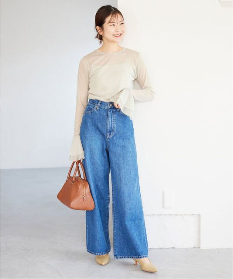 SLOBE IENA「《追加》ラッフルスリーブチュールプルオーバー」|Tシャツ・カットソー|