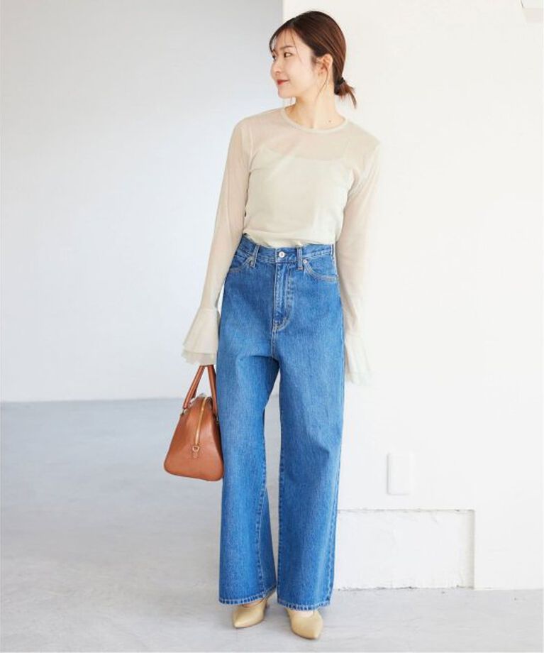 SLOBE IENA「《追加》ラッフルスリーブチュールプルオーバー」|Tシャツ・カットソー|