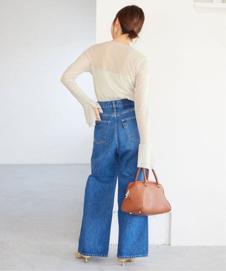 SLOBE IENA「《追加》ラッフルスリーブチュールプルオーバー」|Tシャツ・カットソー|
