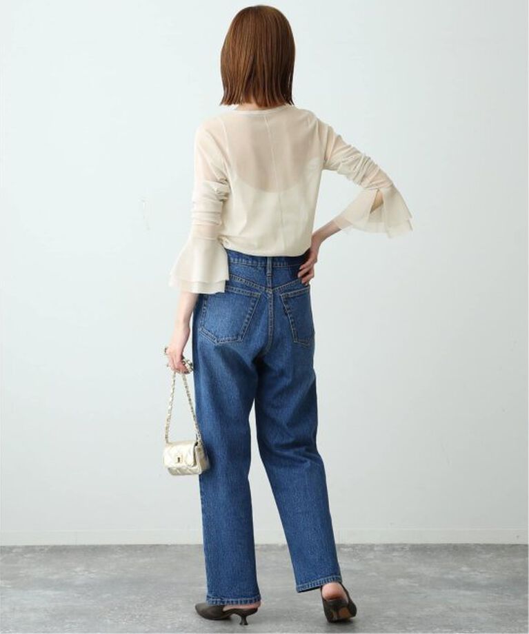 SLOBE IENA「《追加》ラッフルスリーブチュールプルオーバー」|Tシャツ・カットソー|
