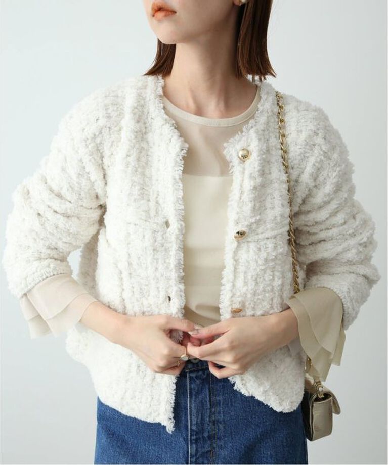 SLOBE IENA「《追加》ラッフルスリーブチュールプルオーバー」|Tシャツ・カットソー|