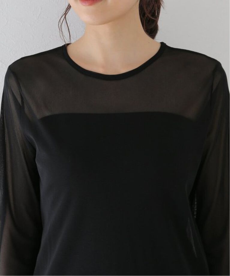 SLOBE IENA「《追加》ラッフルスリーブチュールプルオーバー」|Tシャツ・カットソー|