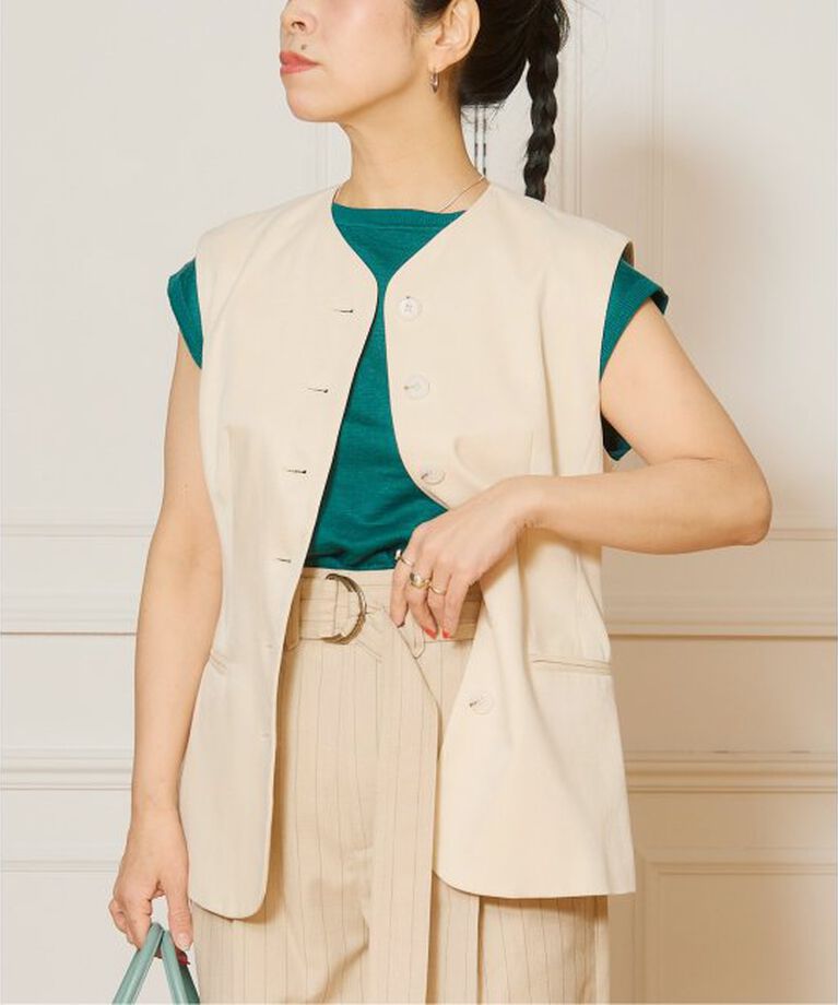 IENA LA BOUCLE「ROSEANNA/ローズアンナ ジレ S25PEACJESSIE」|その他|ホワイト