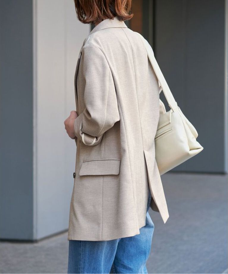 SLOBE IENA「《追加》リネンライクダブルブレストジャケット」|その他|