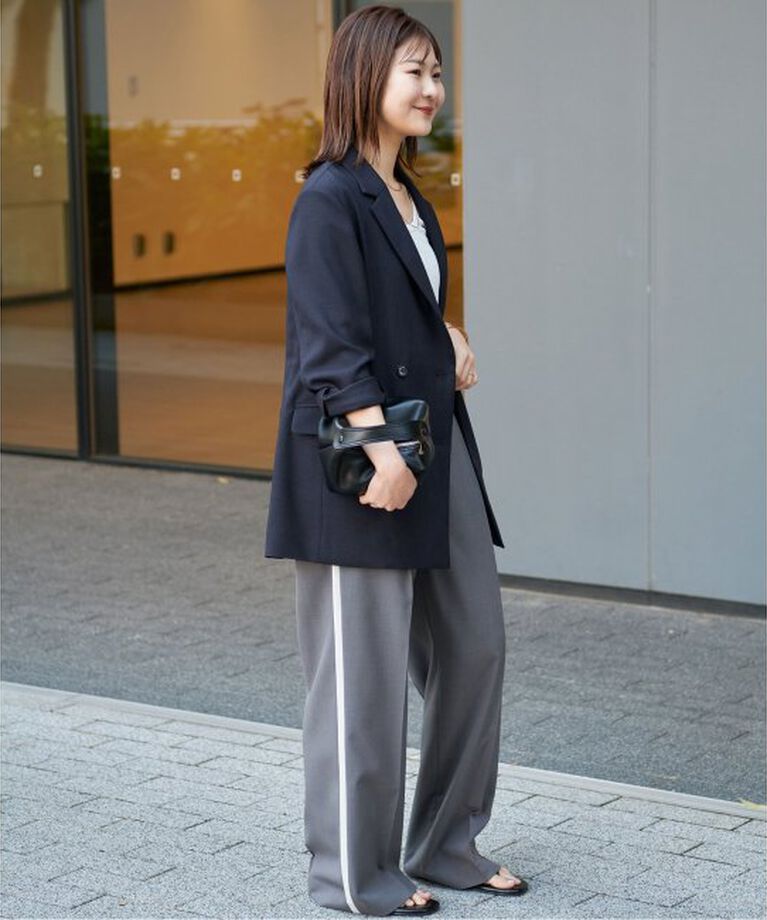SLOBE IENA「《追加》リネンライクダブルブレストジャケット」|その他|