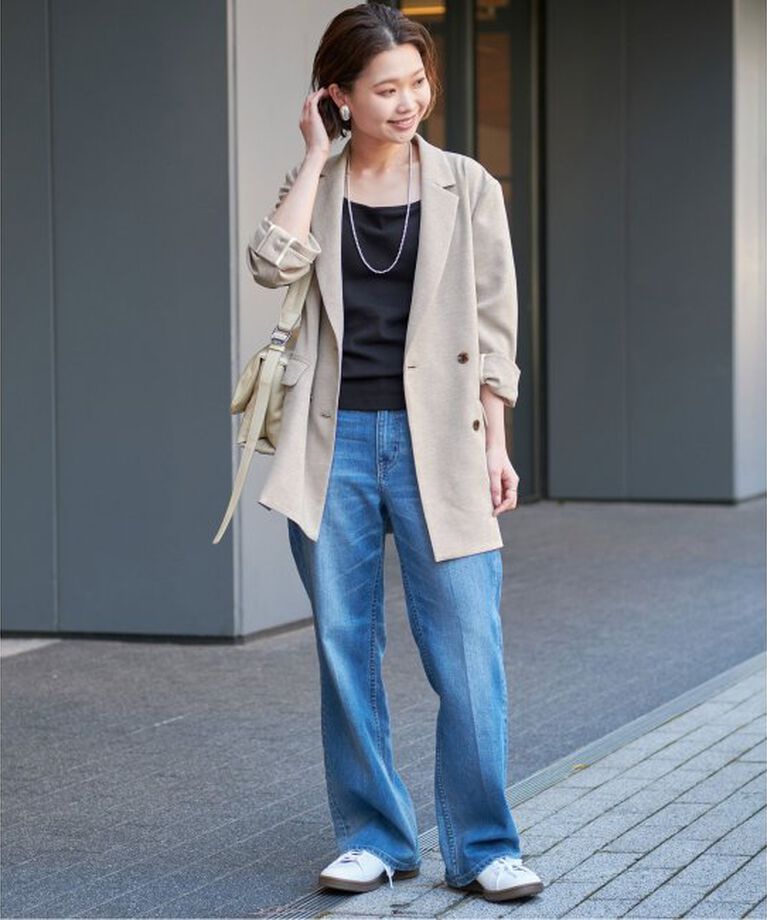 SLOBE IENA「《追加》リネンライクダブルブレストジャケット」|その他|