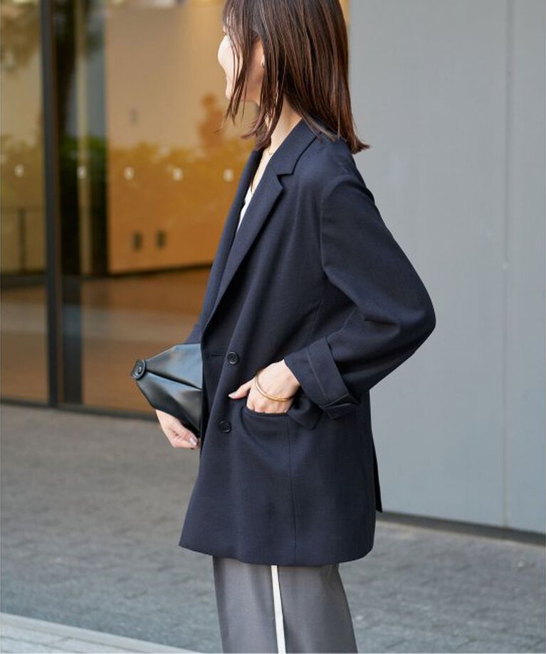 SLOBE IENA「《追加》リネンライクダブルブレストジャケット」|その他|