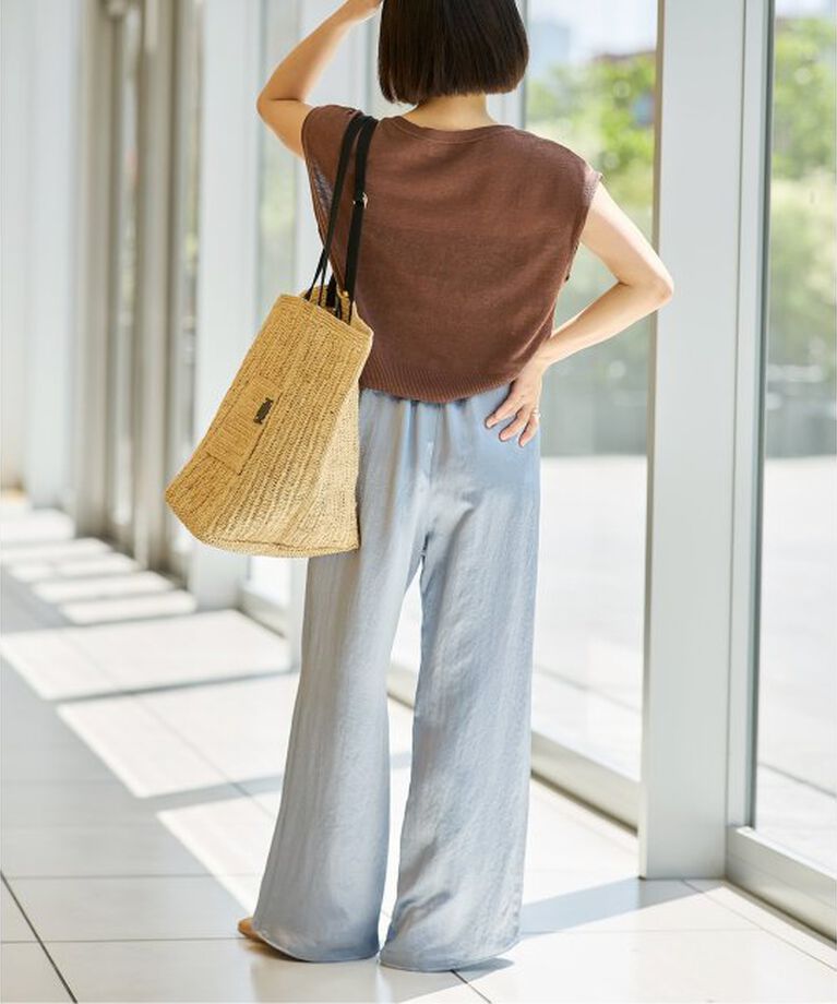 IENA LA BOUCLE「IENA LA BOUCLE Linen フレンチスリーブプルオーバー」|ニット・セーター|