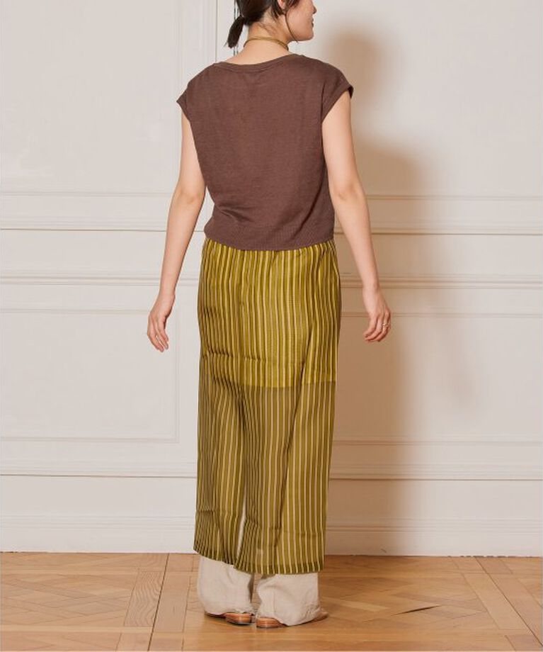 IENA LA BOUCLE「IENA LA BOUCLE Linen フレンチスリーブプルオーバー」|ニット・セーター|