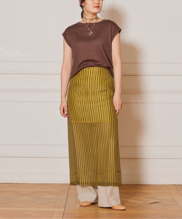 IENA LA BOUCLE「IENA LA BOUCLE Linen フレンチスリーブプルオーバー」|ニット・セーター|