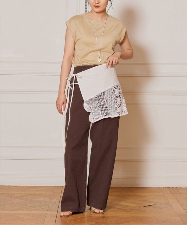 IENA LA BOUCLE「IENA LA BOUCLE Linen フレンチスリーブプルオーバー」|ニット・セーター|