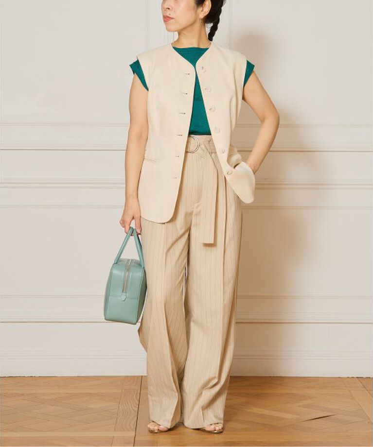 IENA LA BOUCLE「IENA LA BOUCLE Linen フレンチスリーブプルオーバー」|ニット・セーター|