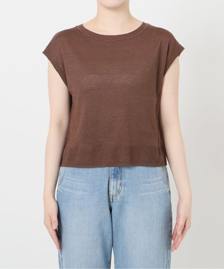 IENA LA BOUCLE「IENA LA BOUCLE Linen フレンチスリーブプルオーバー」|ニット・セーター|