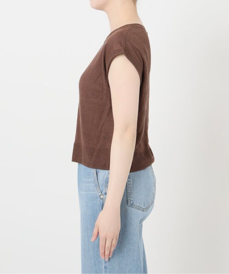 IENA LA BOUCLE「IENA LA BOUCLE Linen フレンチスリーブプルオーバー」|ニット・セーター|