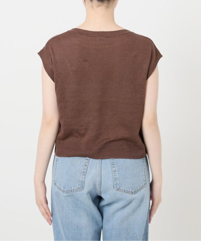IENA LA BOUCLE「IENA LA BOUCLE Linen フレンチスリーブプルオーバー」|ニット・セーター|
